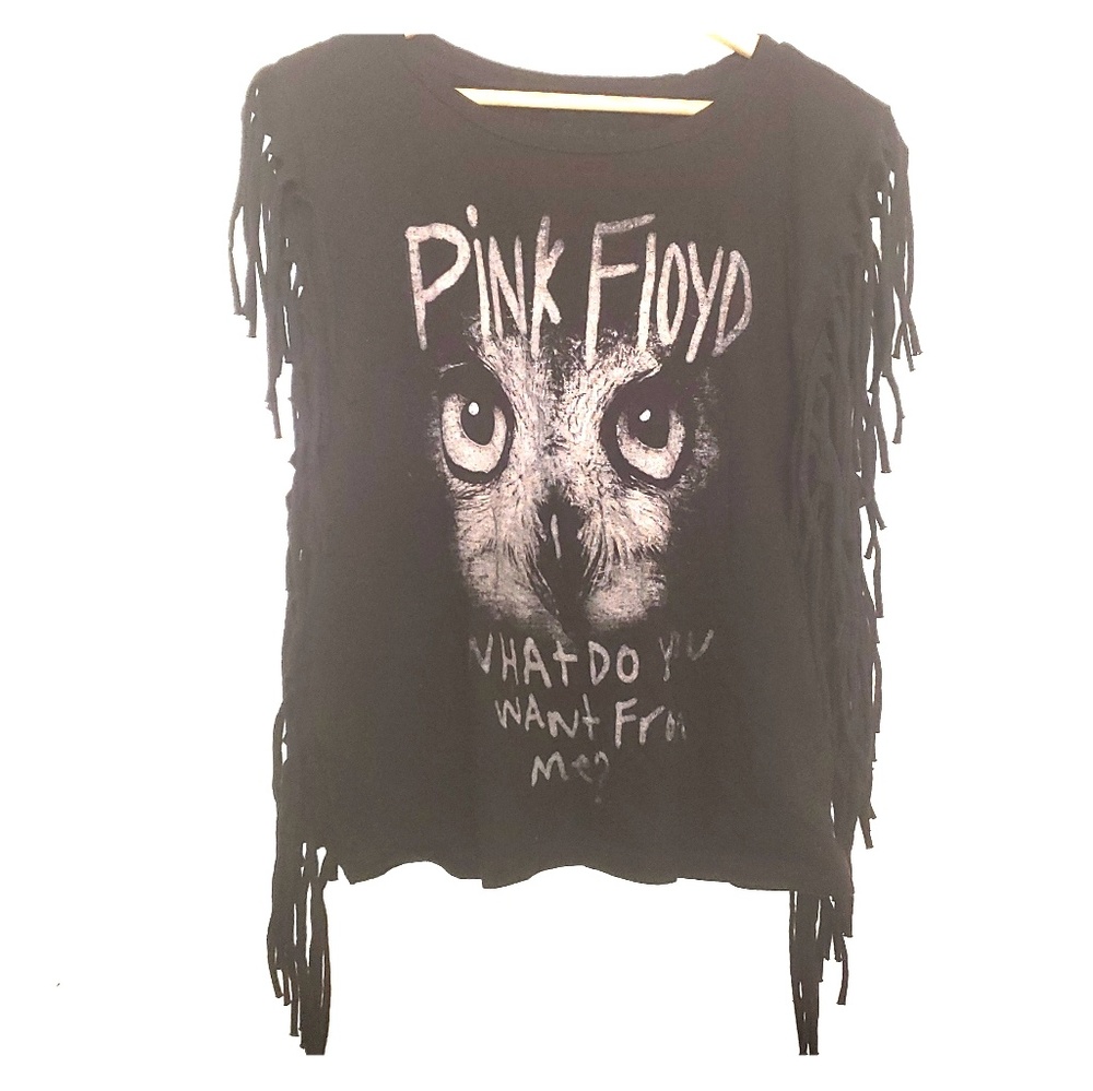 Sz L Pink Floyd fringe tee